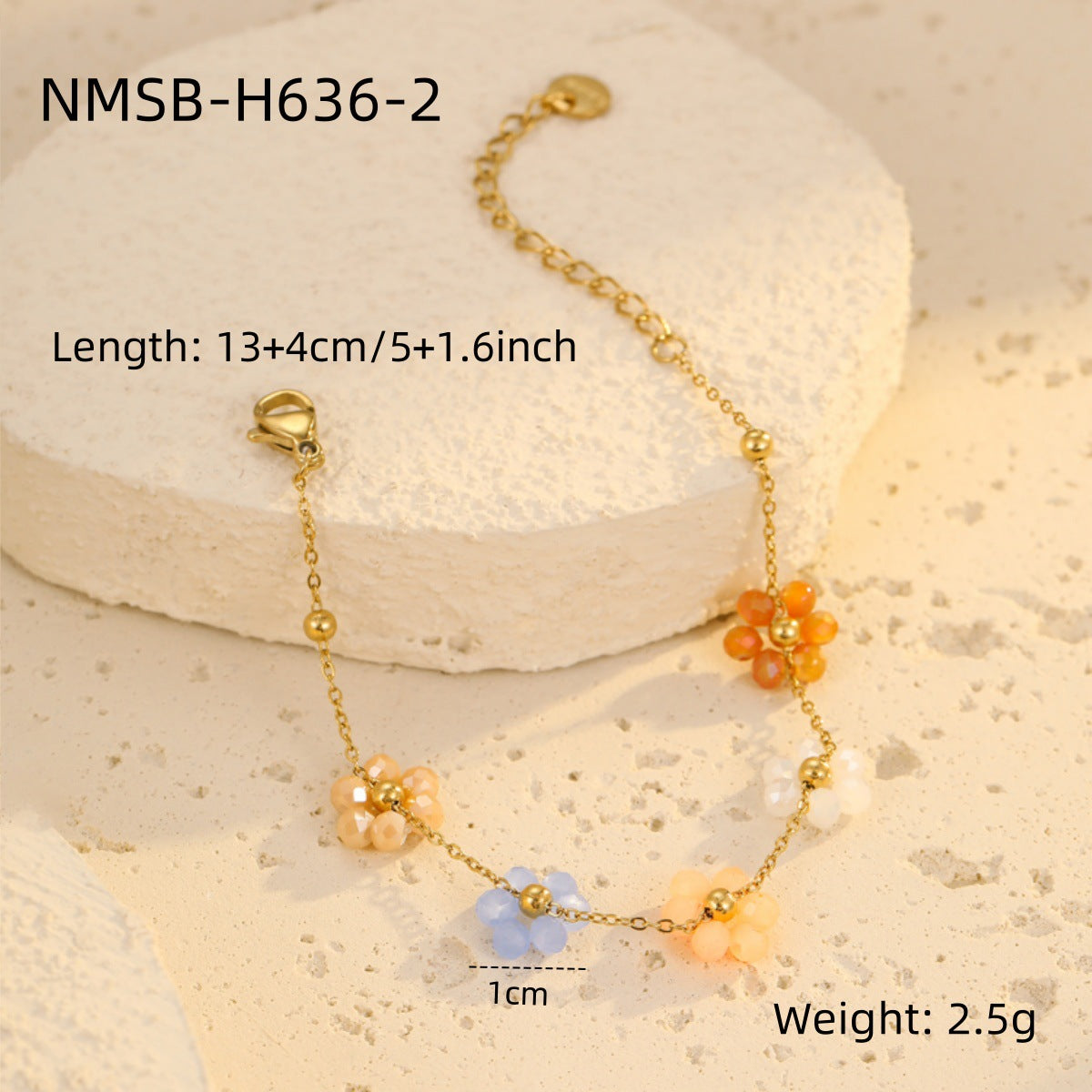 Wholesale Colorful Flower Beaded Bracelet